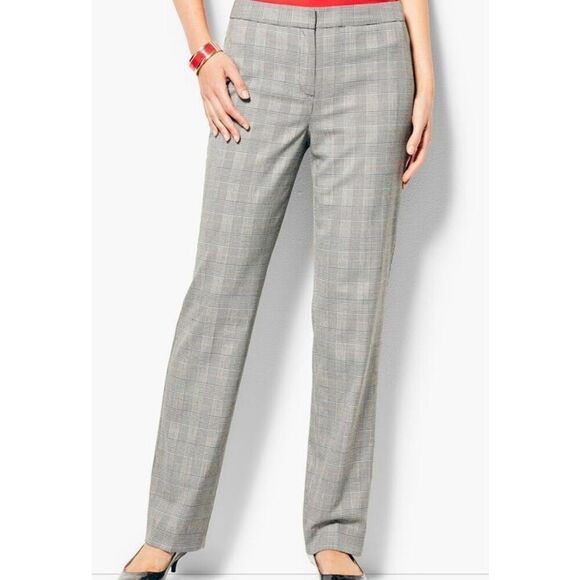 Talbots Glen Plaid Italian Woven wool blend trouser pant 12p - Picture 1 of 12